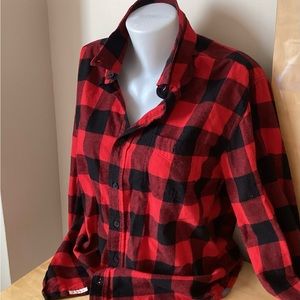Red and Black Checkered Original Weatherproof Vintage 1948 Flannel